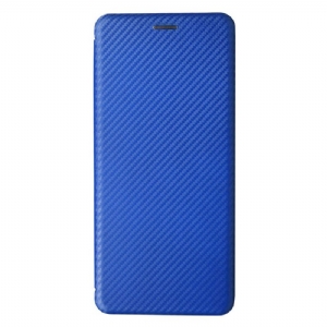 Flip Case Poco C75 Carbonfaser-textur