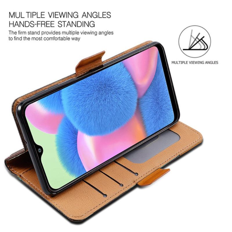 Flip Case Poco C75 Handyhülle Zwei Texturen