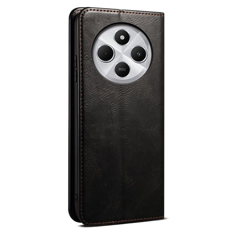 Flip Case Poco C75 Kunstleder-wachs