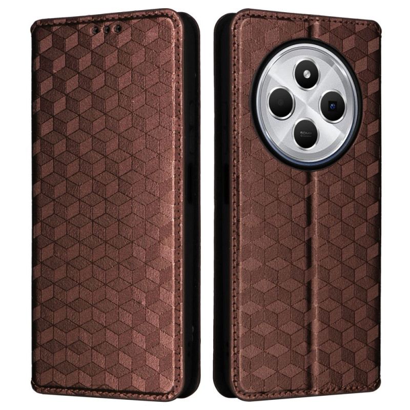 Flip Case Poco C75 Rautenmuster