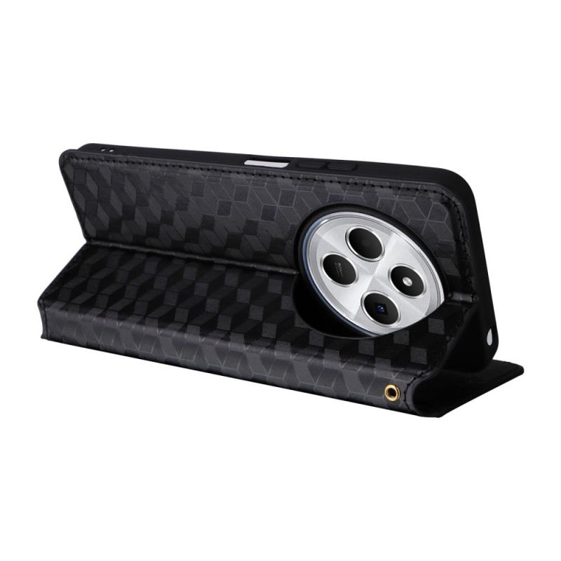 Flip Case Poco C75 Rautenmuster