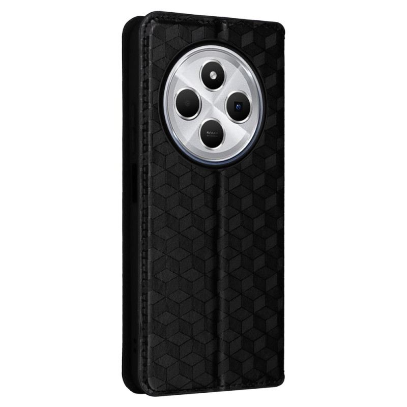 Flip Case Poco C75 Rautenmuster