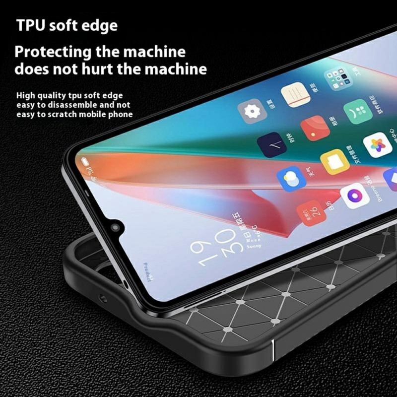 Hülle Für Poco C75 Flexible Kohlefaser