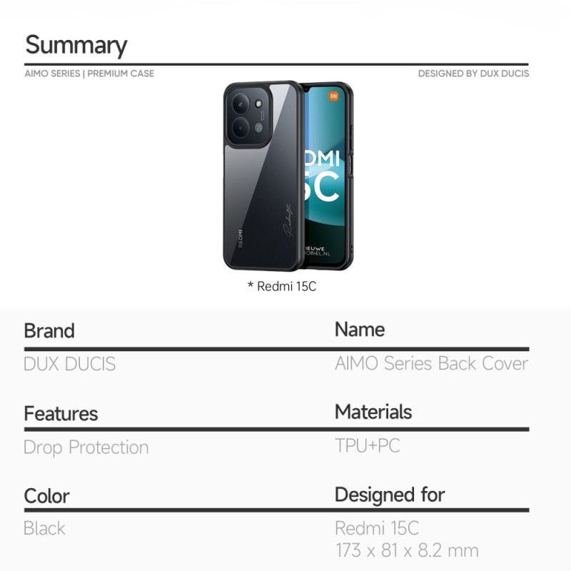 Hülle Poco C75 Aimo Serie Dux Ducis