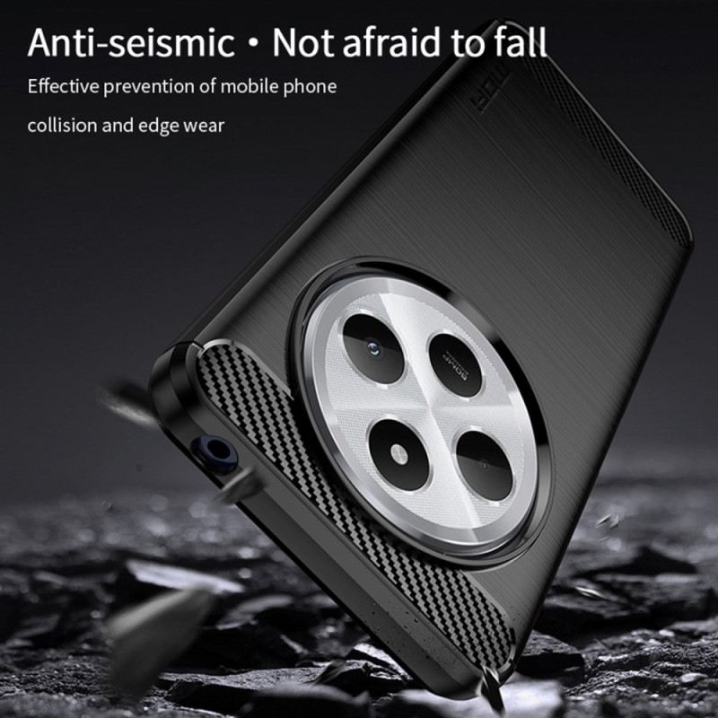 Hülle Poco C75 Handyhülle Gebürstete Kohlefaser Mofi