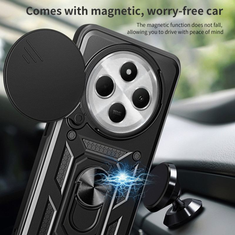 Hülle Poco C75 Handyhülle Schiebe-kameraabdeckung Und Ständer