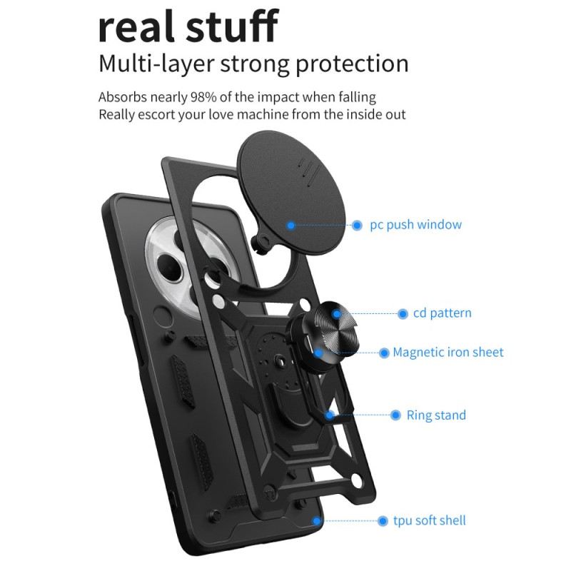 Hülle Poco C75 Handyhülle Schiebe-kameraabdeckung Und Ständer