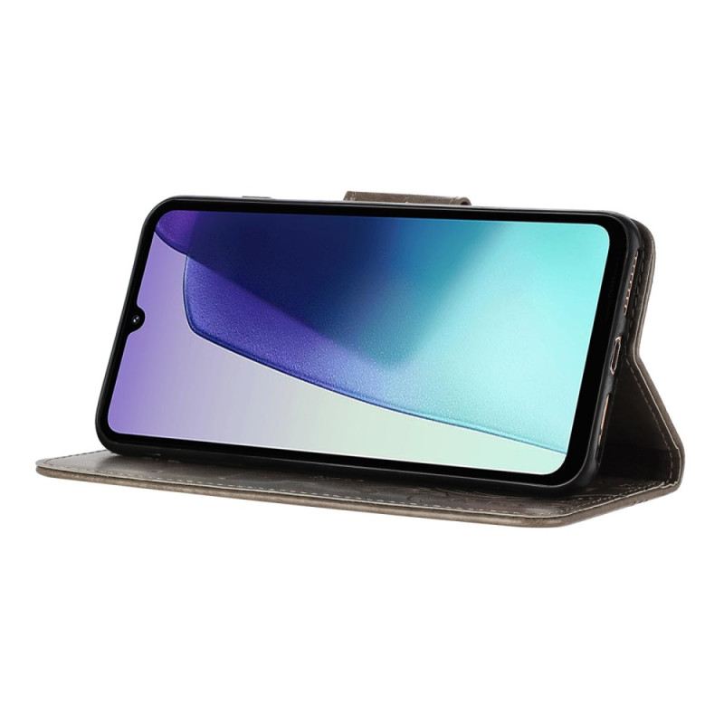 Lederhüllen Für Poco C75 Blumen Und Schmetterlinge Mit Lanyard