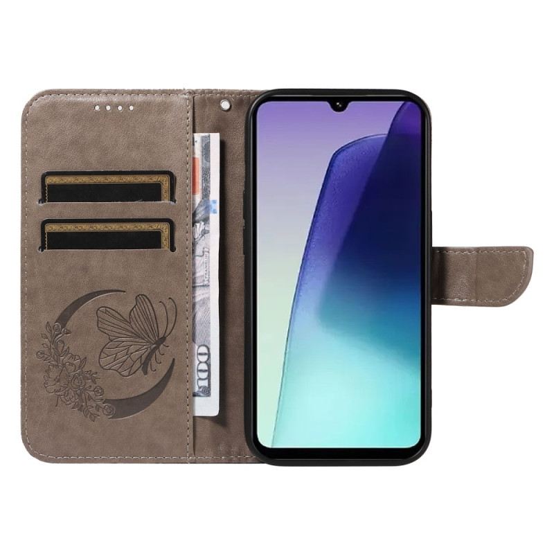 Lederhüllen Für Poco C75 Grafischer Schmetterling