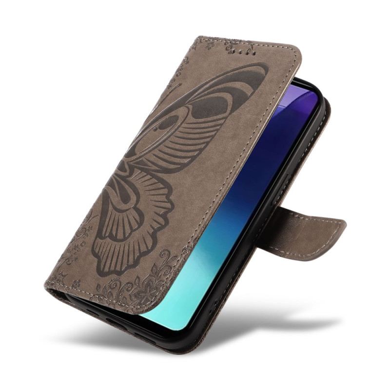 Lederhüllen Für Poco C75 Grafischer Schmetterling