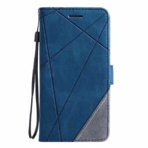 Lederhüllen Poco C75 Geometrisches Muster Mit Riemen