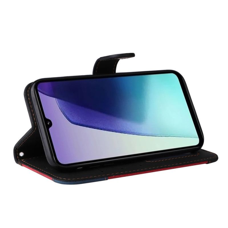 Lederhüllen Poco C75 Handyhülle Dreifarbig