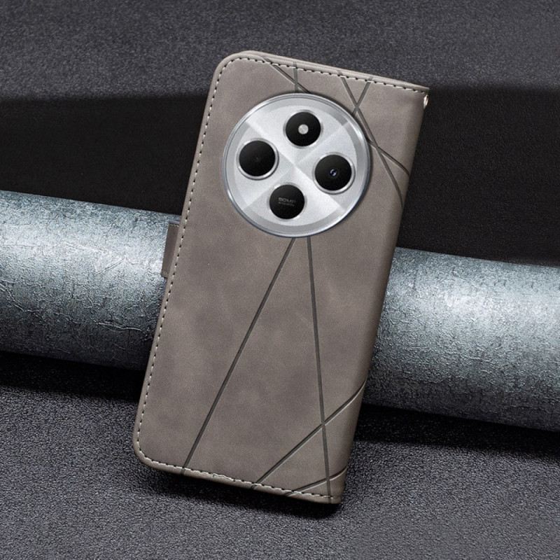 Lederhüllen Poco C75 Handyhülle Geometrisches Binfen Color