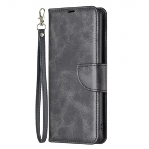 Lederhüllen Poco C75 Handyhülle Glatte Textur Mit Riemen