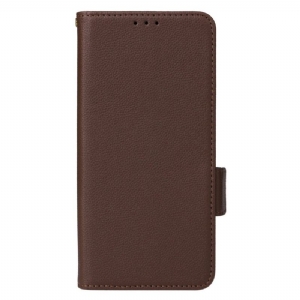 Lederhüllen Poco C75 Handyhülle Litschi-textur Mit Riemen