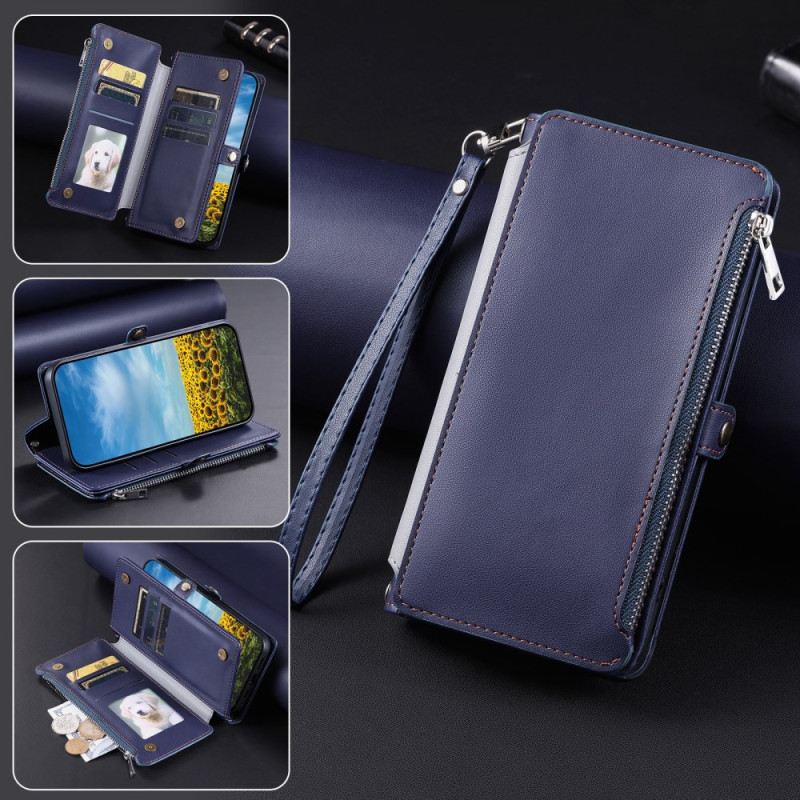 Lederhüllen Poco C75 Handyhülle Münzgeldbörse Mit Trageriemen Und Schulterriemen