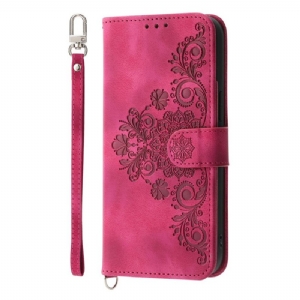 Lederhüllen Poco C75 Handyhülle Schnürung In Wildlederoptik Mit Riemen Und Schulterriemen