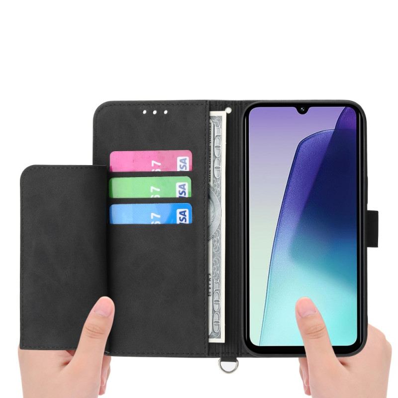 Lederhüllen Poco C75 Handyhülle Schnürung In Wildlederoptik Mit Riemen Und Schulterriemen