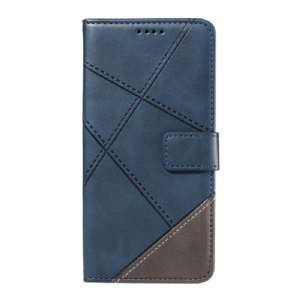 Lederhüllen Poco C75 Handyhülle Zweifarbige Streifen