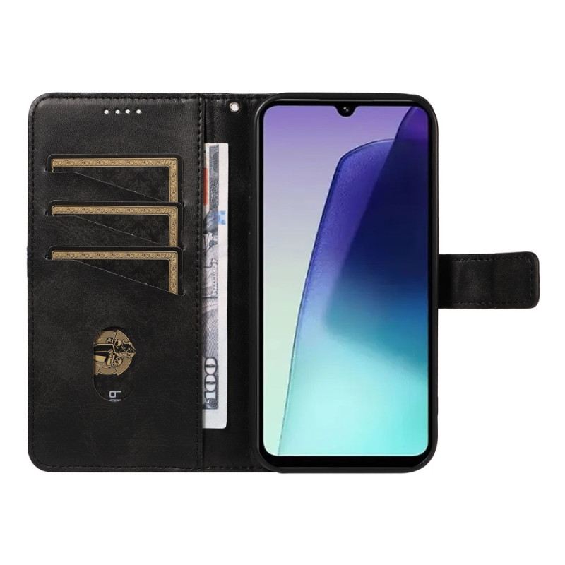 Lederhüllen Poco C75 Handyhülle Zweifarbige Streifen