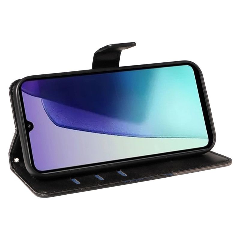 Lederhüllen Poco C75 Handyhülle Zweifarbige Streifen