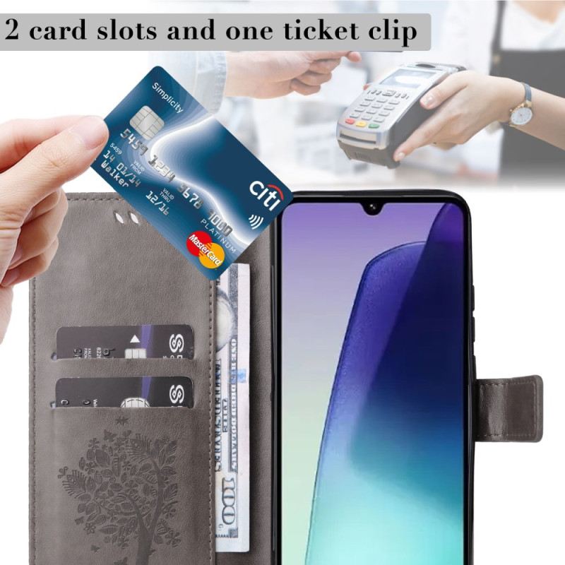 Lederhüllen Poco C75 Katze Und Baum Mit Riemen