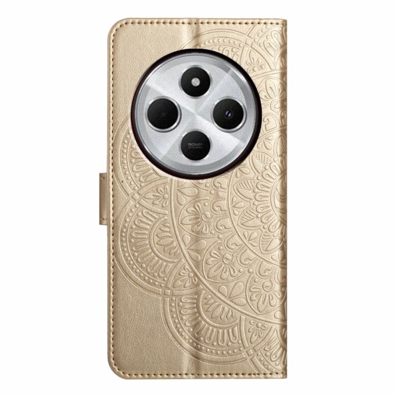 Lederhüllen Poco C75 Mandala-print Mit Lanyard