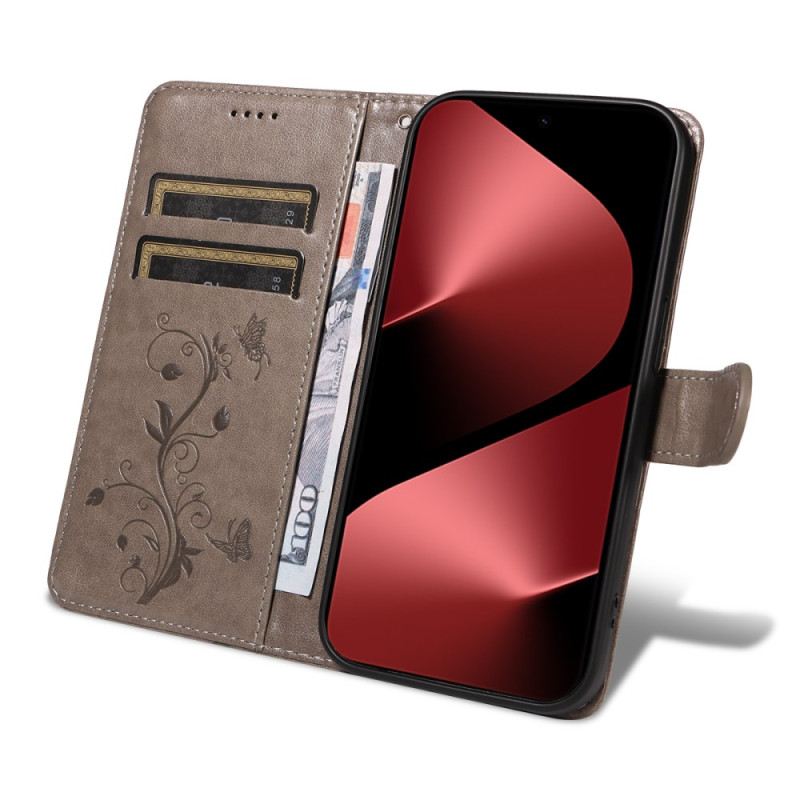 Lederhüllen Huawei Pura 80 Pro Blumenmuster