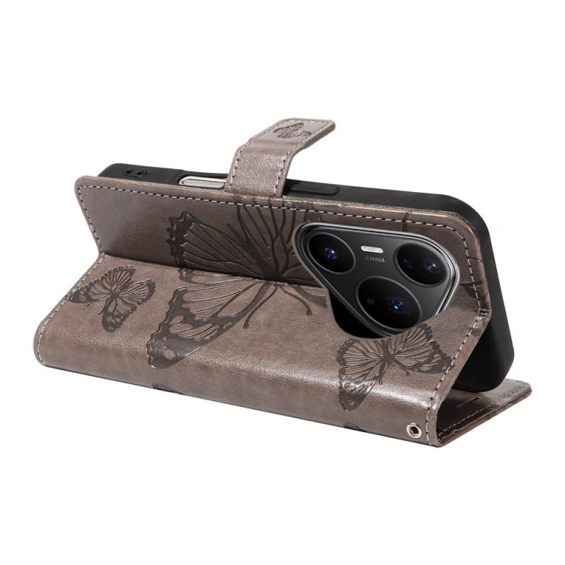 Lederhüllen Huawei Pura 80 Pro Riesige Schmetterlinge
