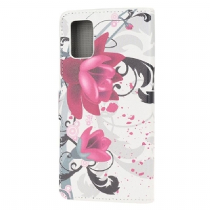 Flip Case Für Samsung Galaxy A41 Lotusblüte