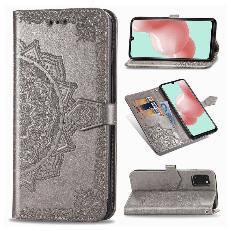Flip Case Für Samsung Galaxy A41 Relief-mandala