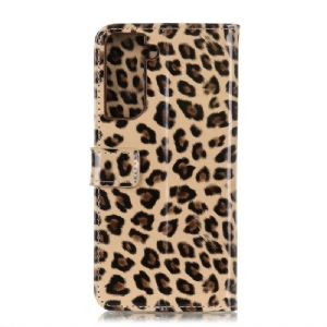 Lederhüllen Für Samsung Galaxy S21 5G Anti-Sturz Kunstleder Im Leoparden-stil