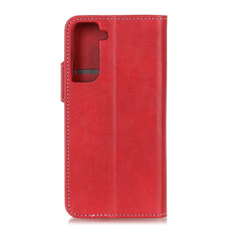 Lederhüllen Für Samsung Galaxy S21 5G S-form Mit Sichtbaren Nähten