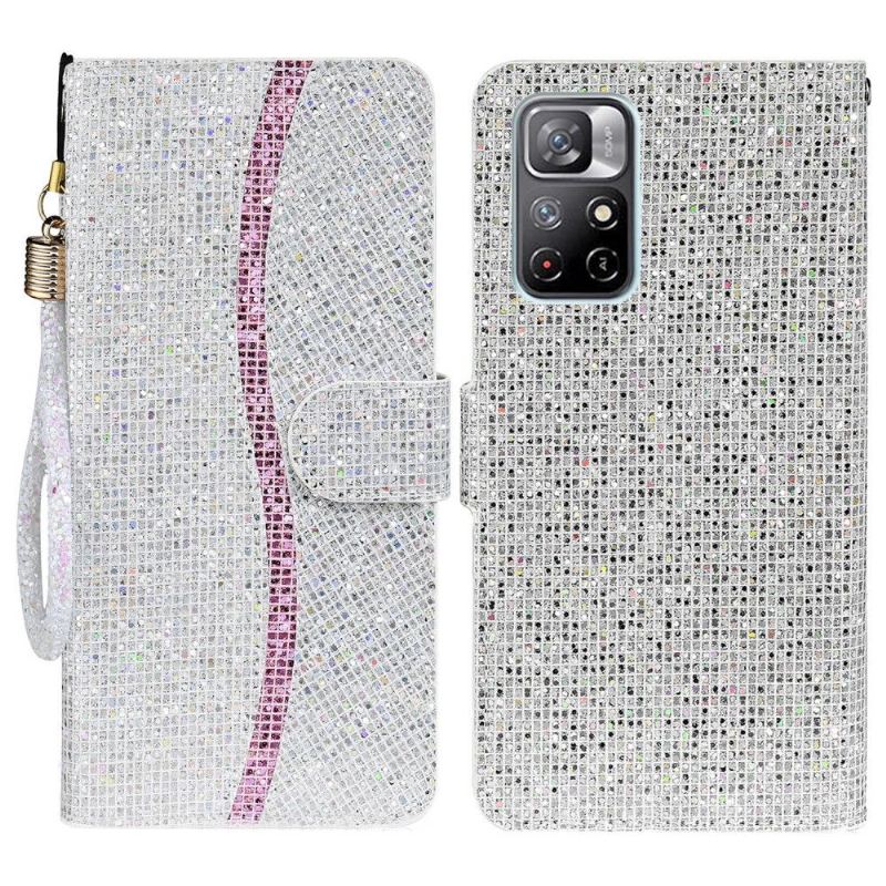 Lederhüllen Für Poco M4 Pro 5G Glitter-kartenhalter