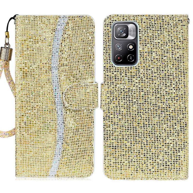Lederhüllen Für Poco M4 Pro 5G Glitter-kartenhalter