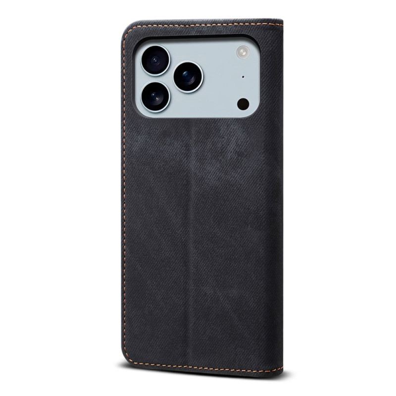 Flip Case iPhone 17 Pro Handyhülle Denim-gewebe