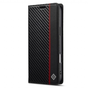 Flip Case iPhone 17 Pro Handyhülle Lc.imeeke Carbonfaser