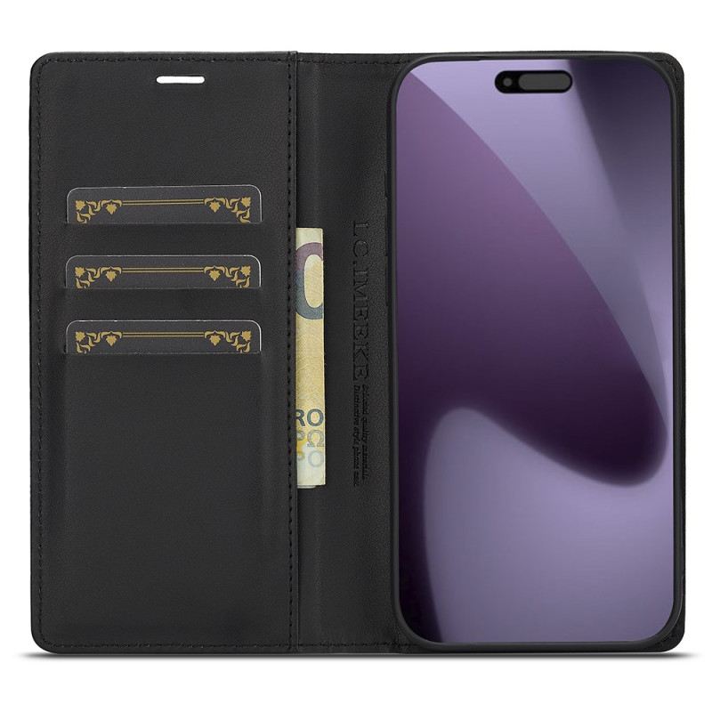 Flip Case iPhone 17 Pro Handyhülle Lc.imeeke Carbonfaser