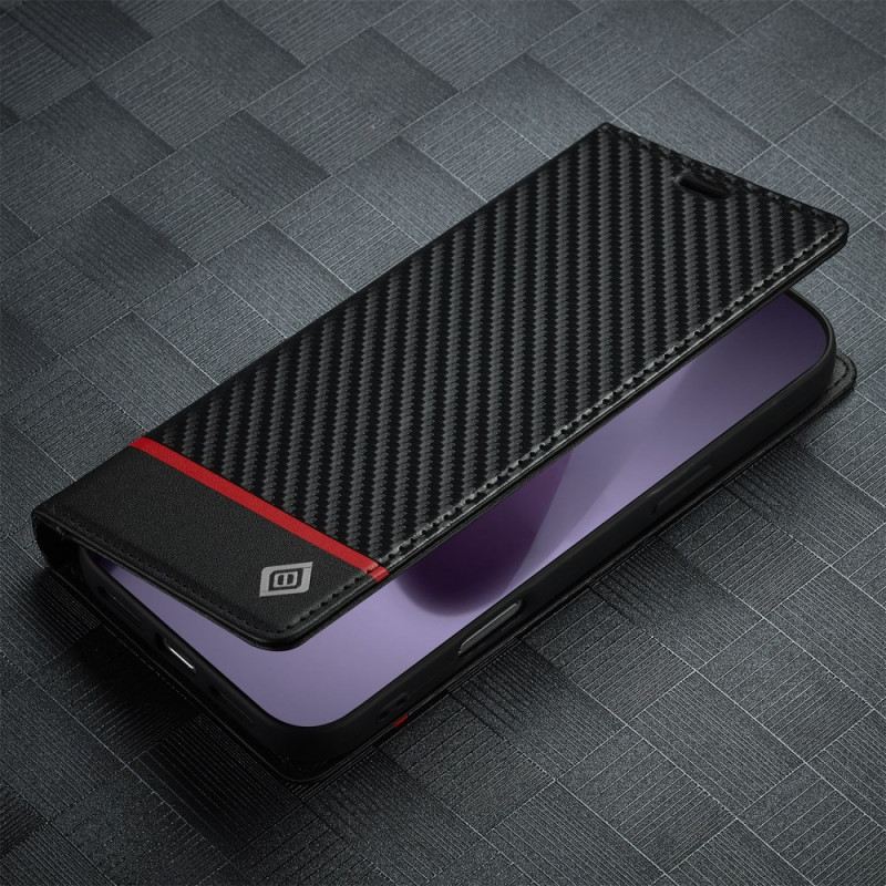 Flip Case iPhone 17 Pro Handyhülle Lc.imeeke Carbonfaser