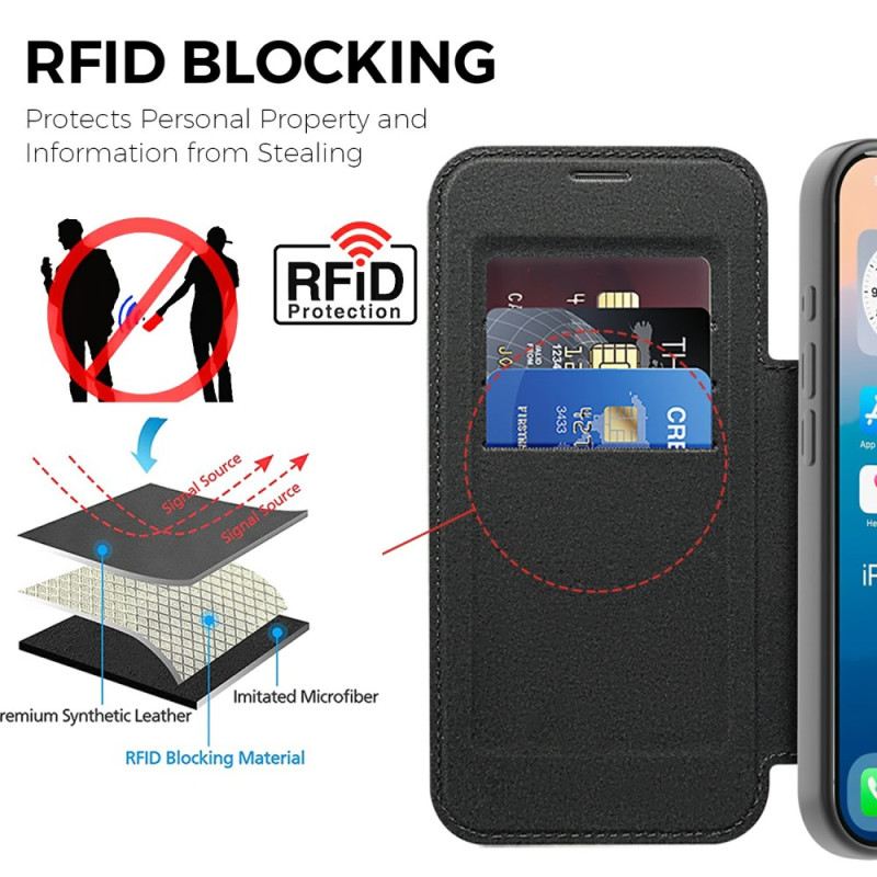 Flip Case iPhone 17 Pro Magsafe-kompatibel Gesteppt