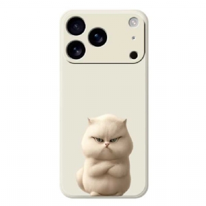 Hülle iPhone 17 Pro Flüssigsilikon-wütende Katze