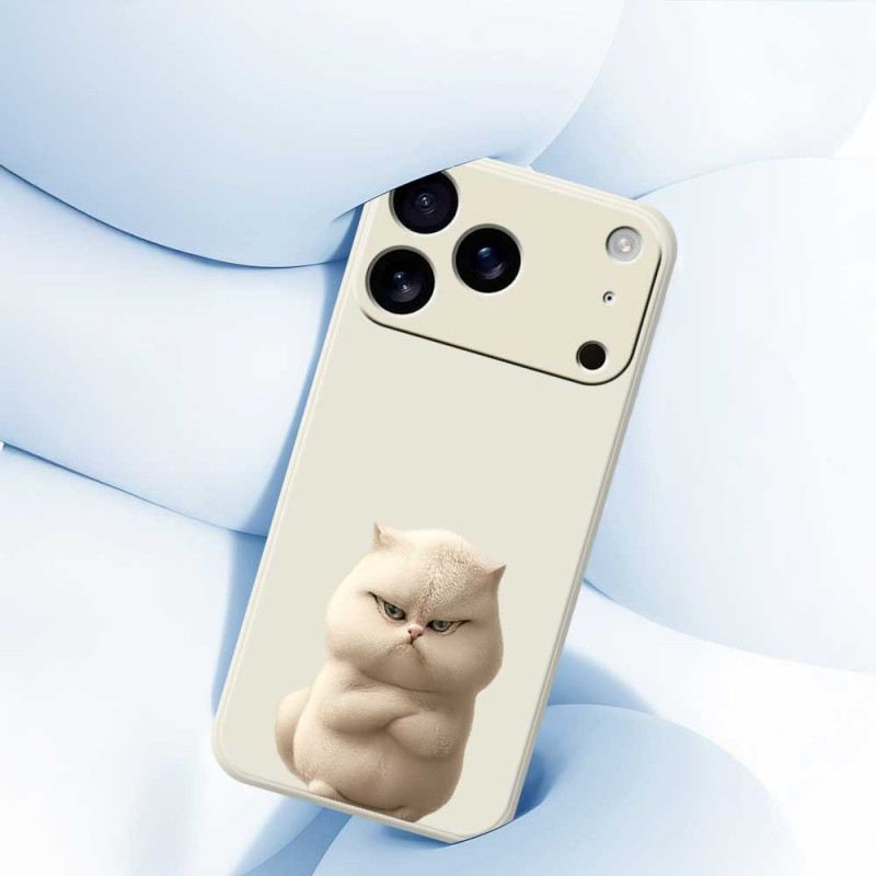 Hülle iPhone 17 Pro Flüssigsilikon-wütende Katze