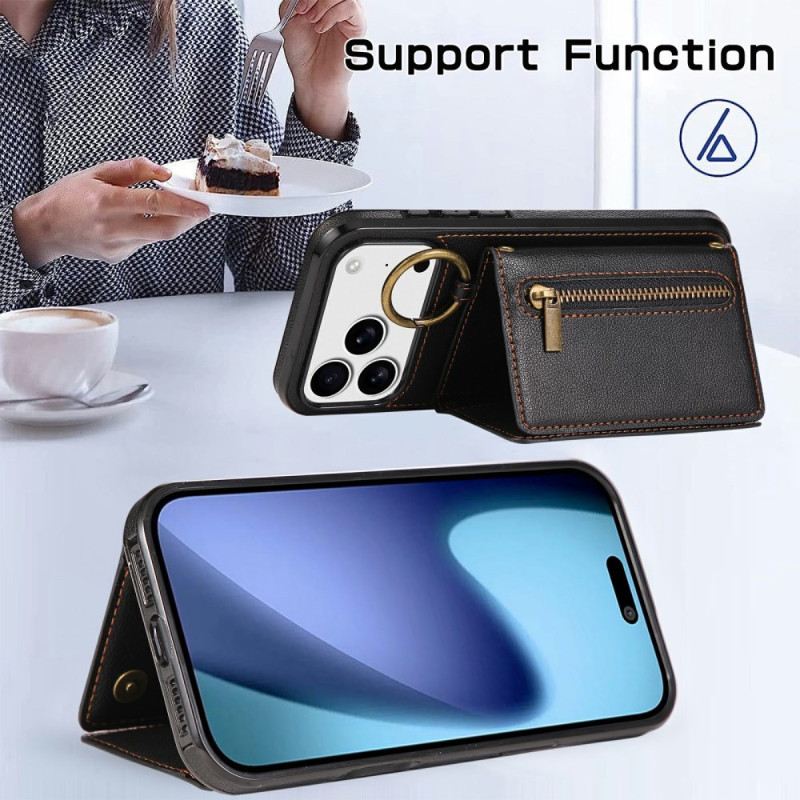 Hülle iPhone 17 Pro Handyhülle Brieftasche Mit Schultergurt