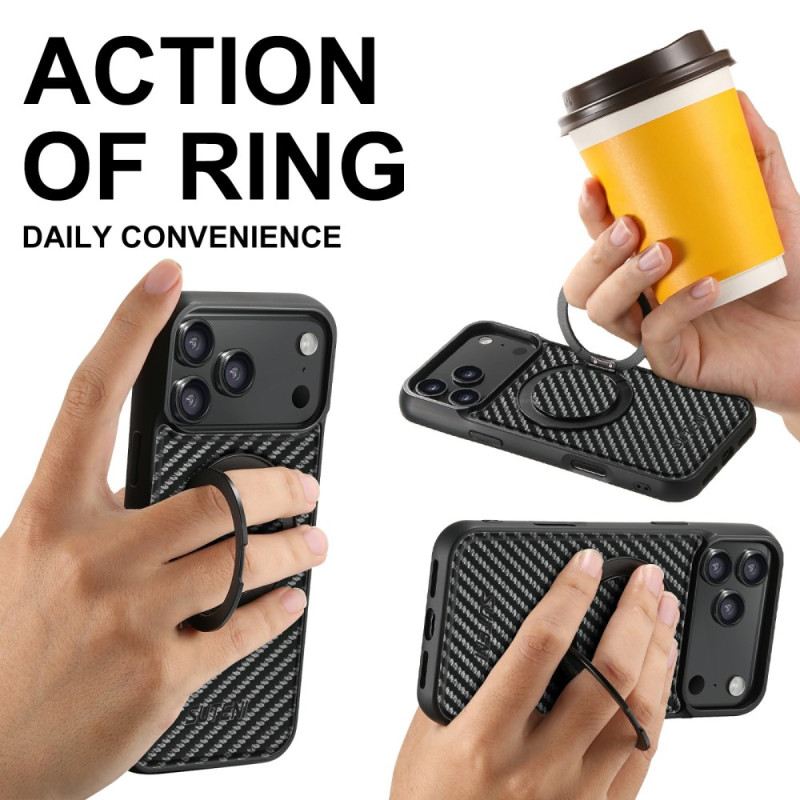 Hülle iPhone 17 Pro Magsafe-drehhalterung Und Carbonfaser