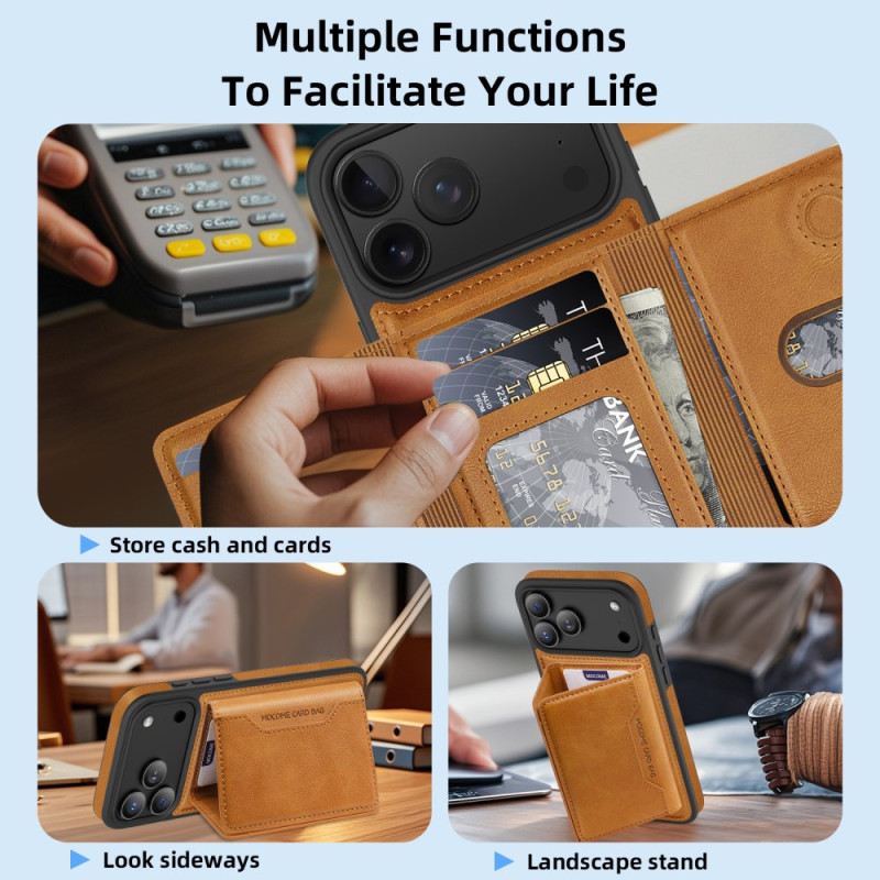 Hülle iPhone 17 Pro Magsafe Premium Mit Abnehmbarer Karte Halterung