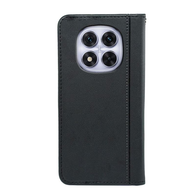 Flip Case Für Xiaomi Redmi Note 14 Pro 4g Ziernähte Und Riemen