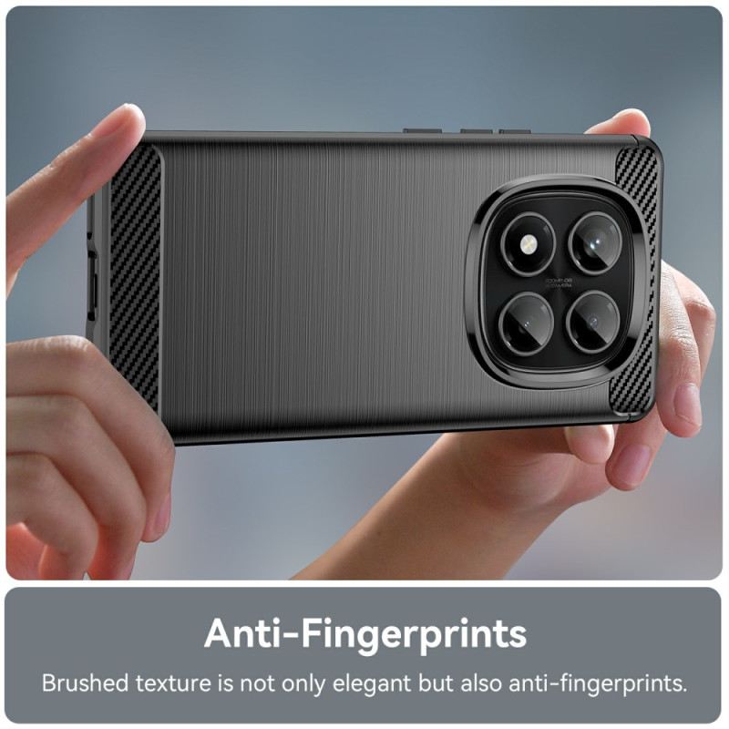 Hülle Für Xiaomi Redmi Note 14 Pro 4g Gebürstete Kohlefaser