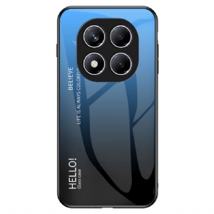 Hülle Für Xiaomi Redmi Note 14 Pro 4g Gehärtetes Glas Mit Hello-motiv