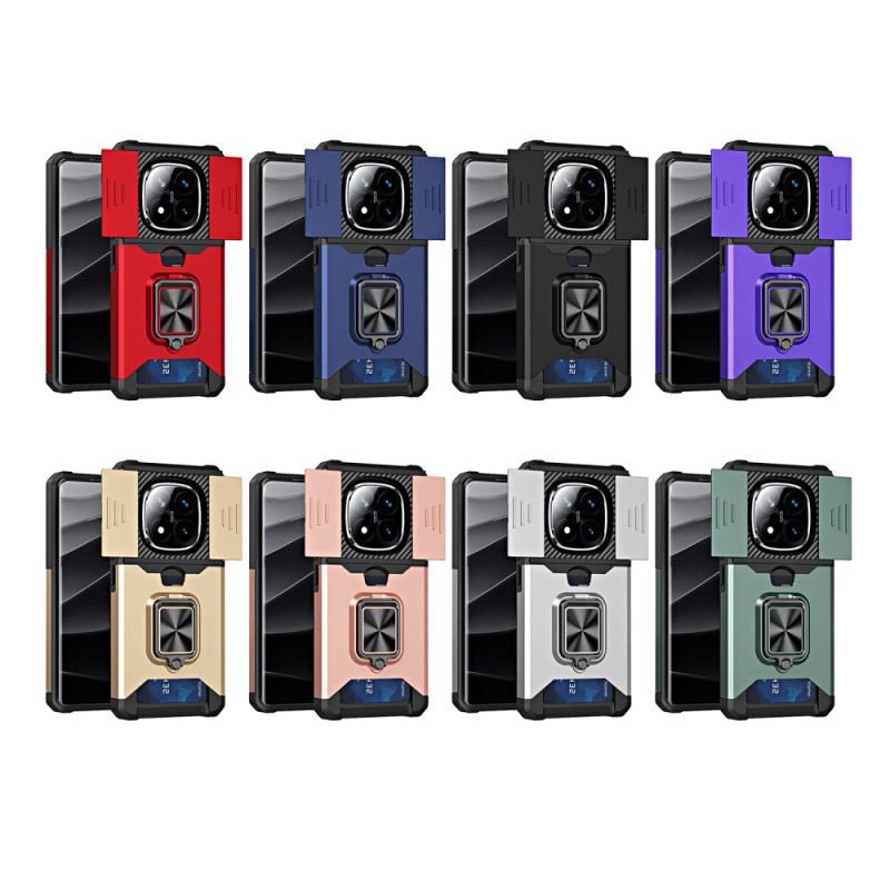 Hülle Für Xiaomi Redmi Note 14 Pro 4g Linsenschutz Und Kartenhalter