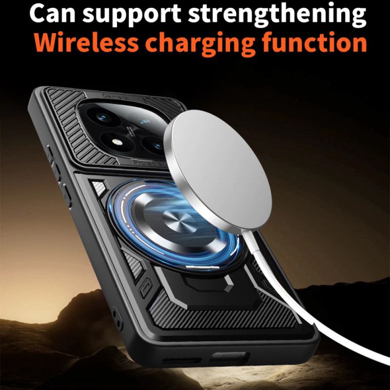 Hülle Für Xiaomi Redmi Note 14 Pro 4g Magnetisch Mit Drehbarem Ständer